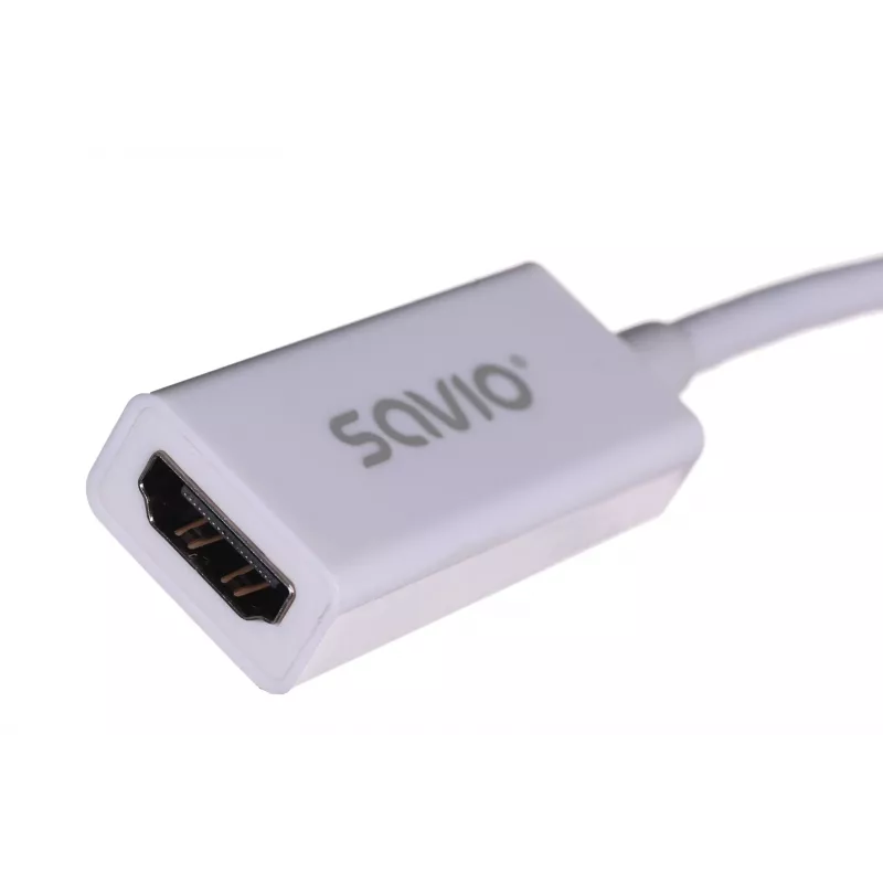 Video cable adapter SAVIO Mini DisplayPort (male) to HDMI Type A (female) 0.2 m, white