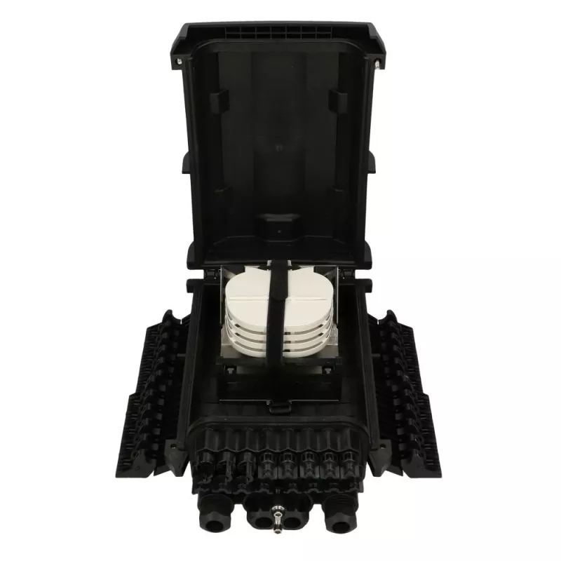 Fiber optic terminal box Extralink POLA 16-core, ABS housing, black