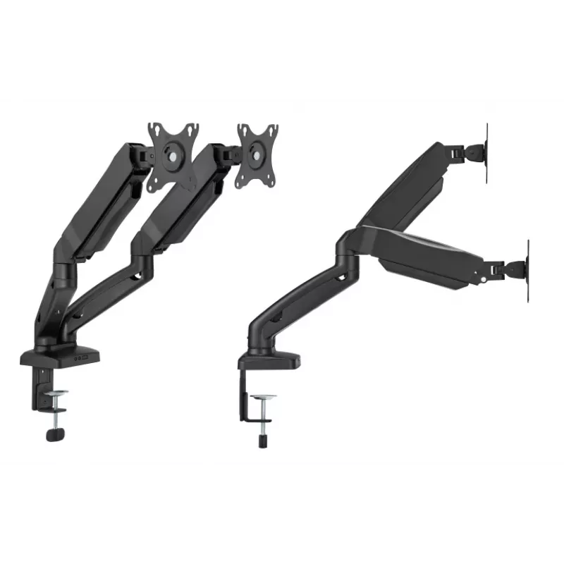 Monitor Arm up up Economical Interactive Counterbalance Dual Monitor Arm Matte Black VESA 75x75/100x100