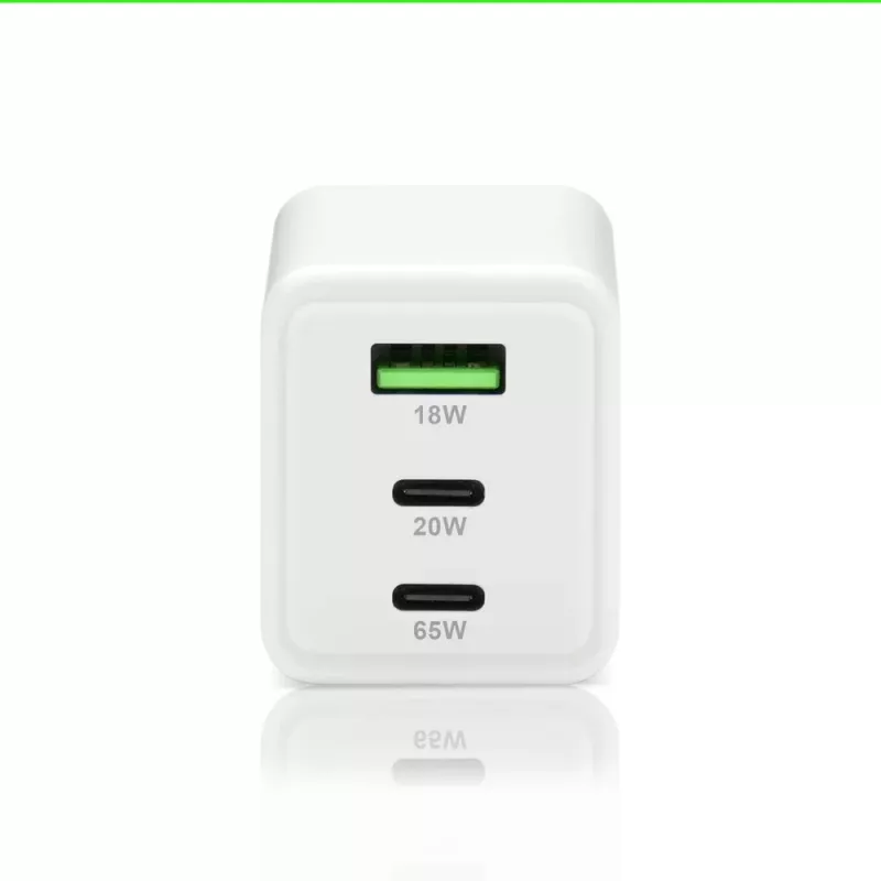 Power charger everActive SQ-655Q 65W, 1×USB-A + 2×USB-C fast charging