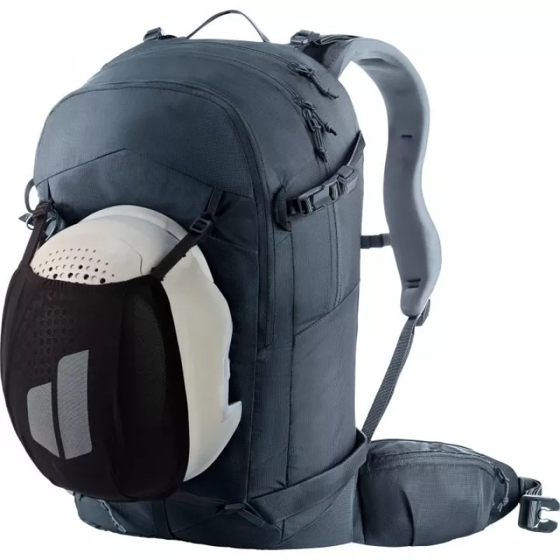 Backpack DEUTER Freerider Pro 34+ — technical freeride ski touring pack, 34 L, black, helmet holder, hipbelt