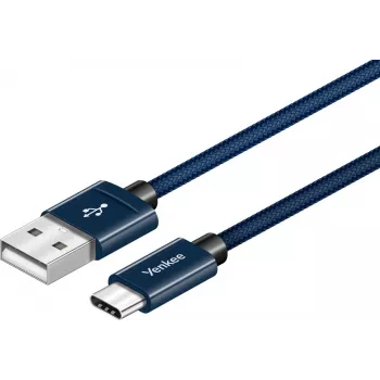 Cable YENKEE YCU 301 BE USB a 2.0/USB C 1m Fialov