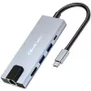 USB-C Hub QOLTEC 53795 5‑in‑1 with 100W PD, 2×USB-A, HDMI 4K, RJ45