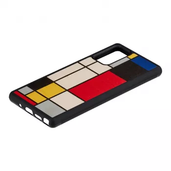 Protective wood smartphone case Man and Wood Galaxy Note 20 Mondrian Wood Black