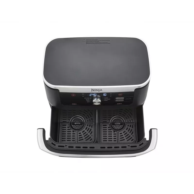 Ninja AF500EU fryer Double 10.4 L Stand-alone 2470 W Hot air fryer Black, Stainless steel