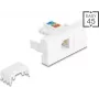 DELOCK Easy 45 Module RJ12 Socket LSA UTP White 90897 – RJ12 keystone module, LSA termination, UTP