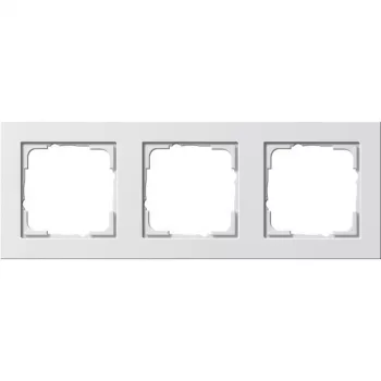 Flush plate Gira E2 White — thermoplastic, screwless design, 80.8×223.4×9.3 mm