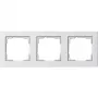 Flush plate Gira E2 White — thermoplastic, screwless design, 80.8×223.4×9.3 mm