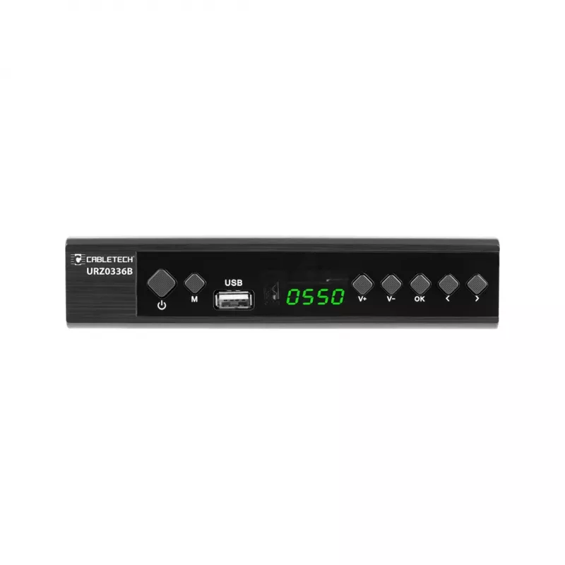 Digital TV Receiver Cabletech URZ0336C DVB-T/T2 H.265 terrestrial tuner, 470–862 MHz, 1 tuner, HDMI, USB, SCART