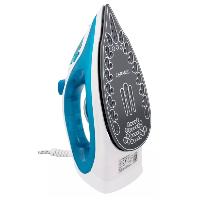 Esperanza EHI002 Slider Steam Iron, 2200 W, Ceramic Soleplate, Vertical Steam, White/Blue