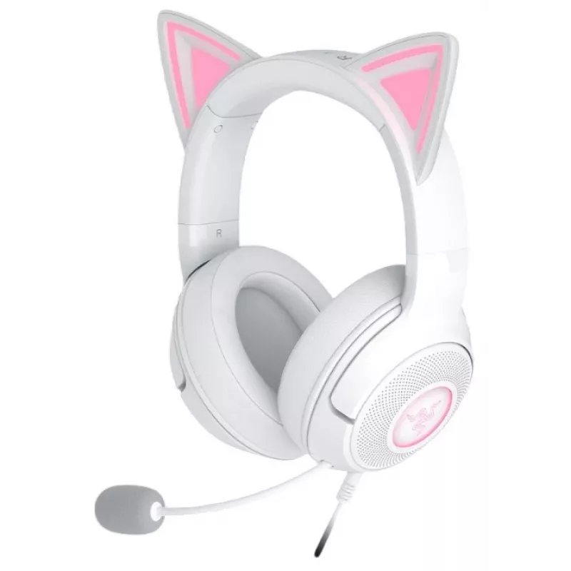 Headset Razer Kraken Kitty V2 Wired USB Type-A White — Circumaural, Head-band, 20–20000 Hz, 2 m cable