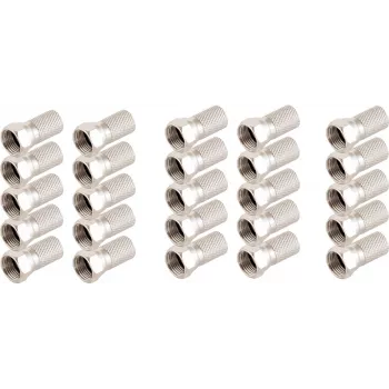 F-connector ShiverPeaks 85010-R-SET25, threaded large nut connector, set of 25