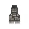 DeLOCK 60045 cable gender changer 9 pin USB 2.0 2 x 9 pin header Black