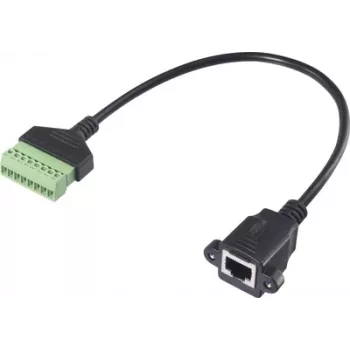 Renkforce RJ45 Network Adapter Cable[1x RJ45-Socket 8p8c - 1x Clamp Connection] 30 cm (RF-6443976)