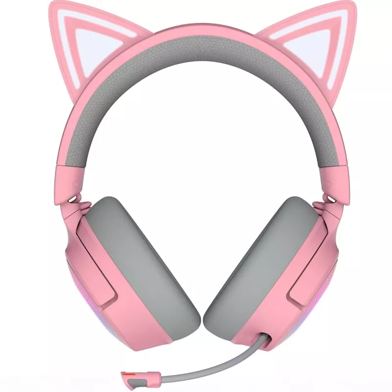 Razer Kraken Kitty V3 Pro - Quartz Headset Wired & Wireless headband Gaming USB Type-A Bluetooth Rose