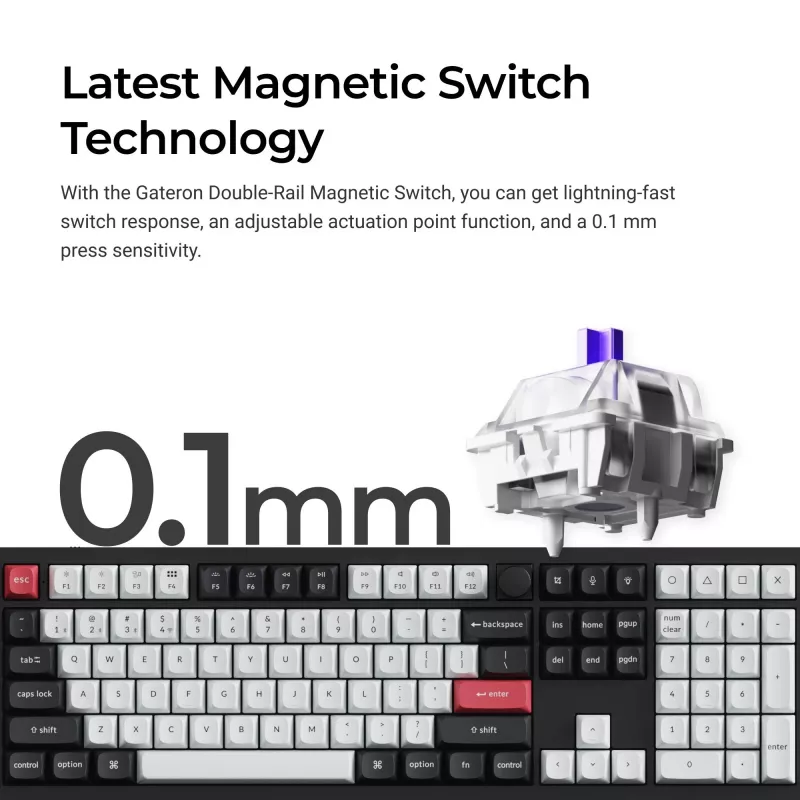 Mechanical keyboard Keychron Q6H-M1 Wireless RGB Carbon Black