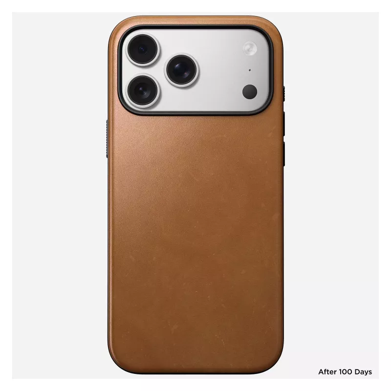 Mobile phone case Nomad Modern Leather Case Cover for iPhone 17 Pro Max, 17.5 cm (6.9 inch), Tan, leather + PC/TPU