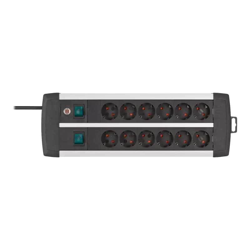 Power Extension Brennenstuhl 1391000912 3m 12 AC Outlets Indoor Black White