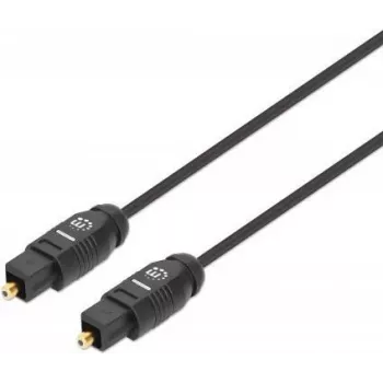 Manhattan Toslink Digital Optical AudioCable, 5m, Male/Male, Toslink S/PDIF, Gold plated contacts, Lifetime Warranty