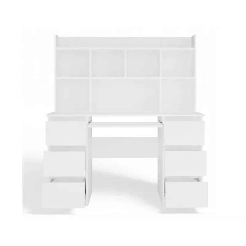 KUBA Desk Set + Extension Piece, White