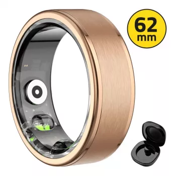 Smart ring MANTA SR01GD 62mm OneRing Gold — size 62, metallic gold finish
