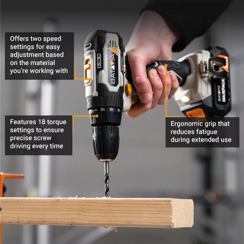 Batavia B.V. 18V Drill Driver - Without Battery and Charger in BMC