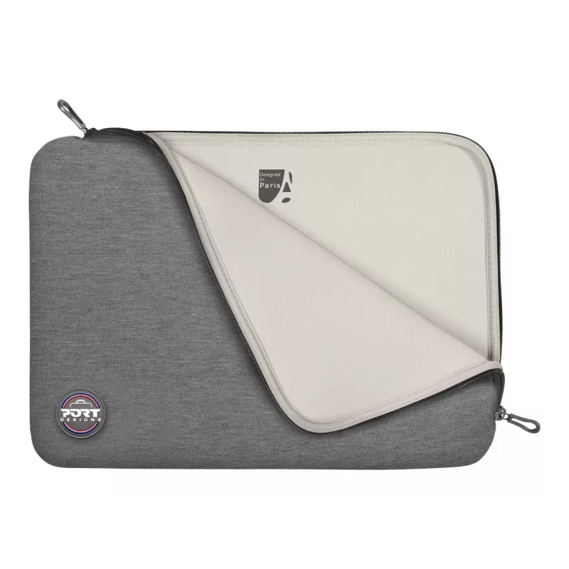 Sleeve case Port Designs Torino II for 39.6 cm (15.6 inch) laptops, cotton/neoprene, 0.224 kg, grey