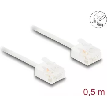 Network Cable DeLOCK RJ45 Cat.6 UTP 0.5m White