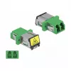 Optical Fiber Coupler DeLOCK 86897 LC Duplex female to LC Duplex female Single-mode green