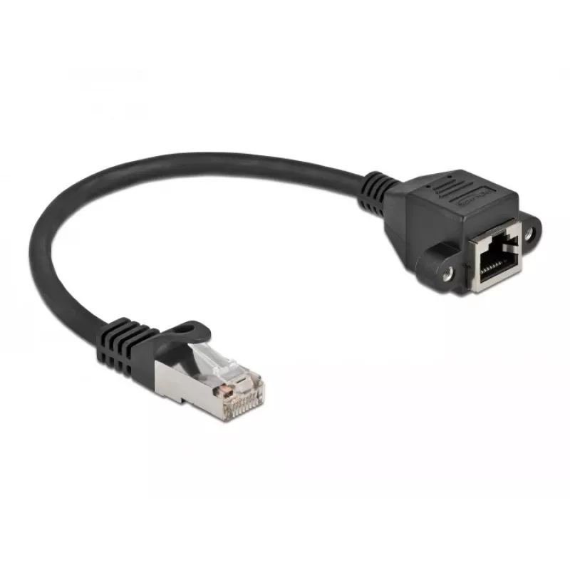 Network Extension Cable DeLOCK Cat.6A 25 cm Black