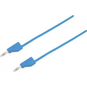 VOLTCRAFT Test Lead [Plug 4 mm - Plug 4 mm] 0.25 m Blue MSB-300 (MSB-300-0.25-BL)