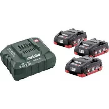 Battery & charger set Metabo BASIC SET 3 X LIHD 4.0 AH