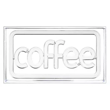 Neon LED sign ActiveJet AJE-NEON COFFEE, multicolour, USB 5V, surfaced mount, AS plastic frame