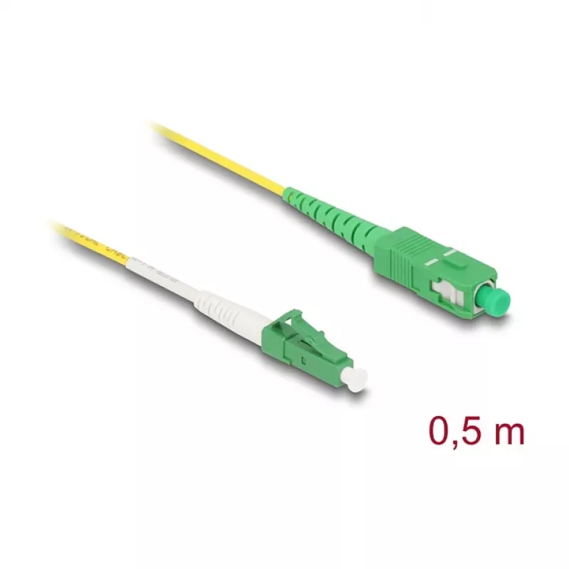 DeLOCK 83234 InfiniBand Fibre Optic Cable 0.5m LC SC LC/APC Yellow