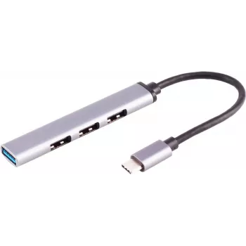 USB-C hub ShiverPeaks 13-50002 — 4× USB-A 3.0 slim adapter for USB-C ports