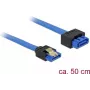 SATA cable DeLOCK 84973 0.5 m SATA 7-pin Black Blue