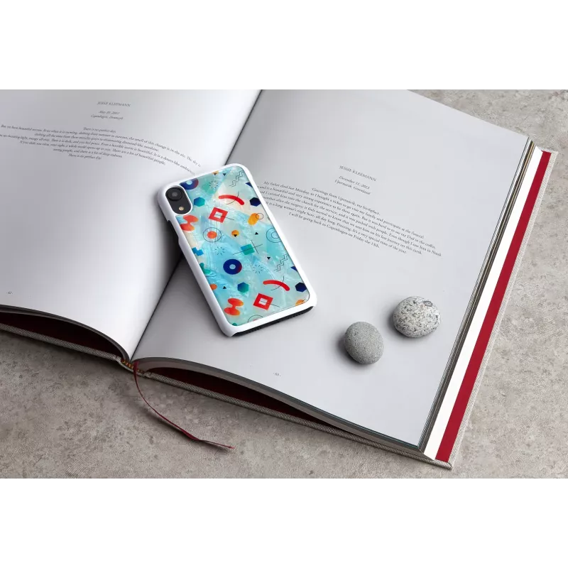 Smartphone case iKins for iPhone XR — white Poppin Rock protective cover