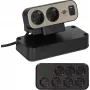 Power Extension Brennenstuhl 1153580210 2m 9 AC Outlets Indoor Black Silver