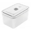 Vacuum sealer box ZWILLING 36807-007-0, plastic rectangular food container, 1.1 l & 2.3 l, airtight lockable lid, detachable, translucent white