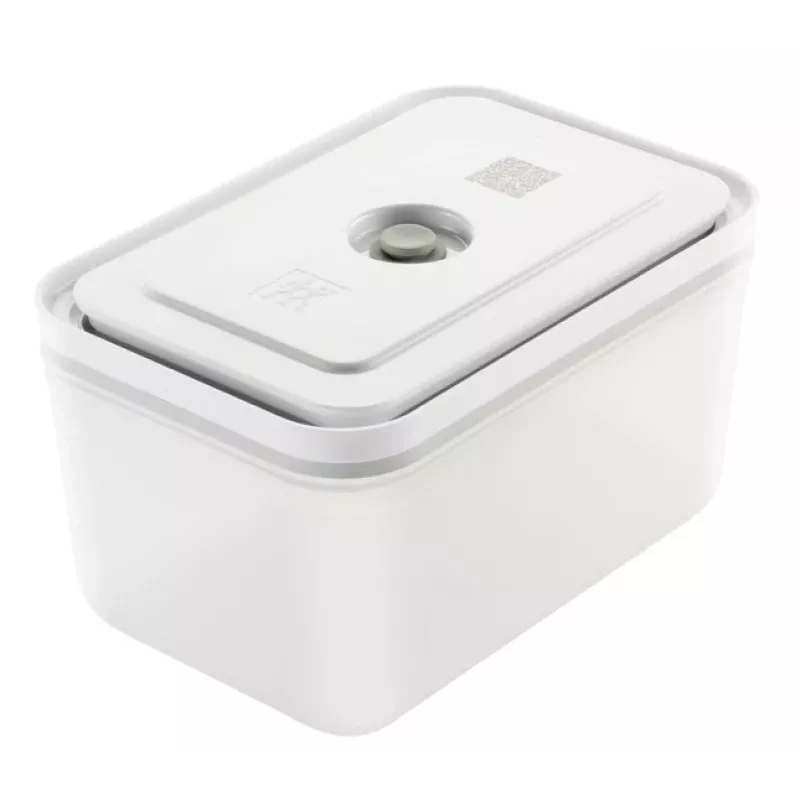 Vacuum sealer box ZWILLING 36807-007-0, plastic rectangular food container, 1.1 l & 2.3 l, airtight lockable lid, detachable, translucent white