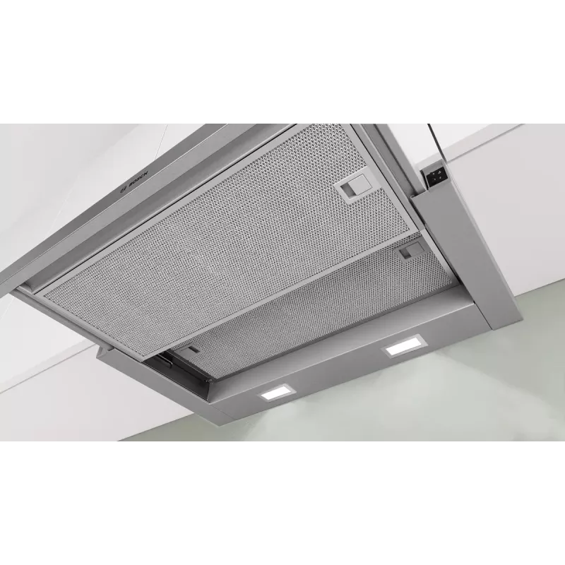 Bosch Serie 2 DFM064W55 cooker hood Semi built-in (pull out) Metallic, Silver 394 m³/h