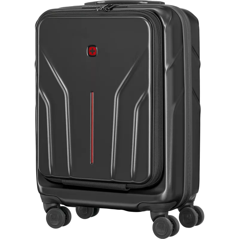 Carry-on hardside trolley Wenger Amplix 653323 — black, compact cabin luggage