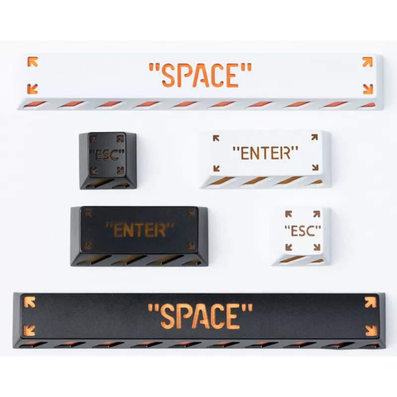 Enter Aluminum Alloy Artisan Keycap, Tastenkappe weiß/orange