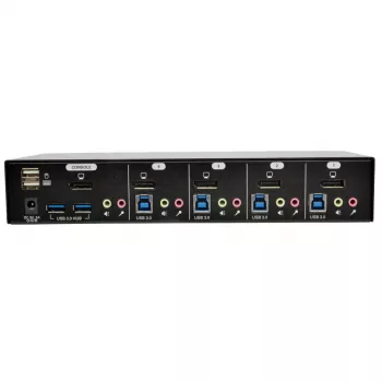 EATON TRIPPLITE 4-Port DisplayPort KVM Switch with Audio Cables and USB 3.0 SuperSpeed Hub (B004-DPUA4-K)