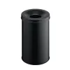 Waste Container Round Steel Black Durable 330601