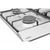 Built-In Hob Amica PGA6100BpR, 4 Gas Burners, Mechanical Control, Stainless Steel