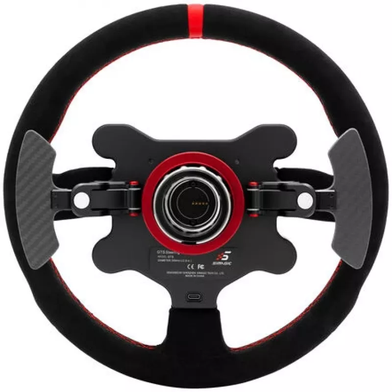 Steering Wheel Simagic GTS Alcantara S202 — Alcantara-covered sim racing wheel, model S202
