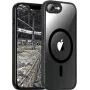 Protective hybrid MagSafe phone case jt berlin Pankow for Apple iPhone 16e — black transparent