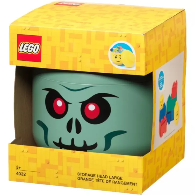 LEGO Storage Head Skeleton , Storage Box black/Red, large