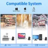 Qoltec Lettore Di Precisione Da Table Di Codici a Barre 1D E Scanner QR 2D, Lettore Codice a Barre, Black